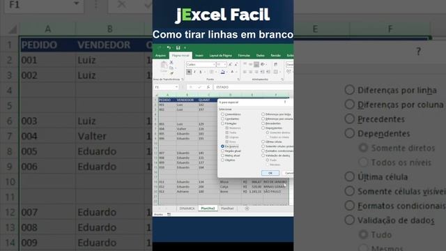 ✅EXCLUINDO LINHAS EM BRANCO NO EXCEL DE FORMA RAPIDA смотреть онлайн