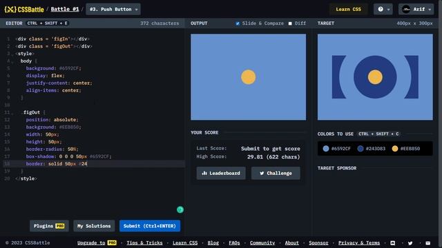 CSS BATTLE: PUSH BUTTON смотреть онлайн