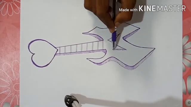 A beautiful Guitar sketch with purple Pen ...... step by step..... смотреть онлайн