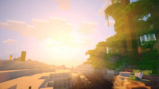 Бажественый красивый рассвет в Minecraft смотреть онлайн