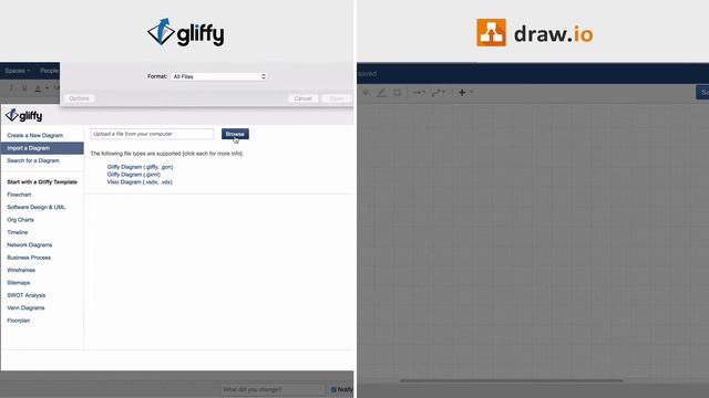 Gliffy vs. draw.io comparison - Import a diagram смотреть онлайн