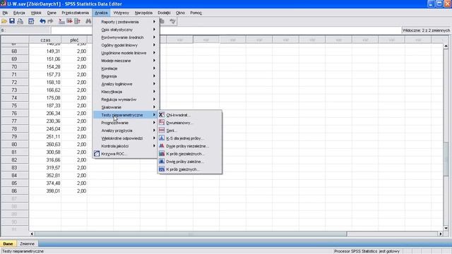 U Manna-Whitney'a (testy nieparamatryczne) смотреть онлайн