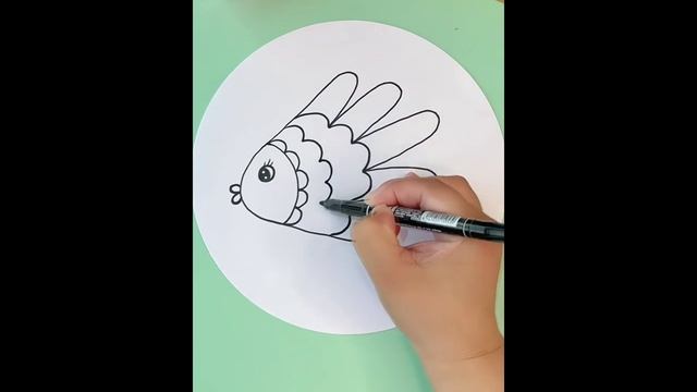 Рисуем с детьми, рыбка смотреть онлайн