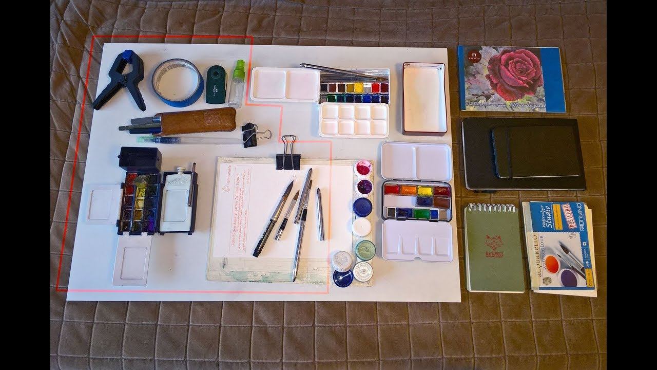 Минимальный набор для пленэрной акварели и зарисовок смотреть онлайн