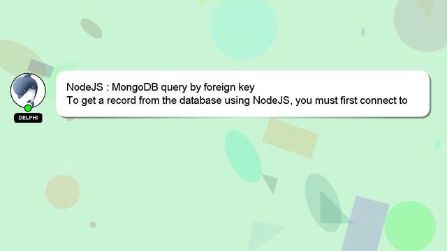 NodeJS : MongoDB query by foreign key смотреть онлайн