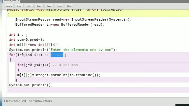 Program : Calculate sum of even numbers & product of odd numbers of Double Dimensional Array in Jav смотреть онлайн