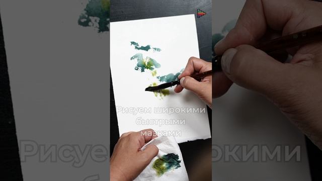 Как нарисовать дерево акварелью. Советы художника. Больше интересного и полезного на нашем канале смотреть онлайн