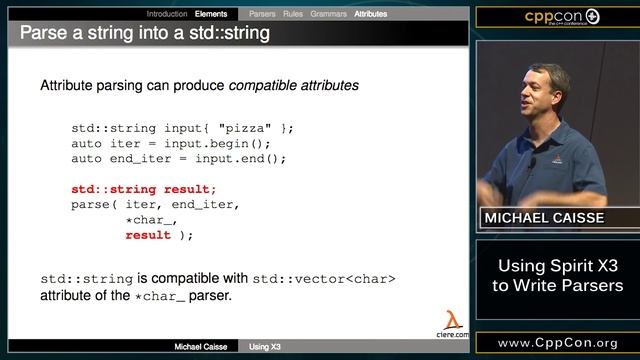 CppCon 2015: Michael Caisse “Using Spirit X3 to Write Parsers” смотреть онлайн