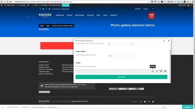 Photo Gallery (Page Builder Element in Kallyas WordPress theme v4.0 ) смотреть онлайн