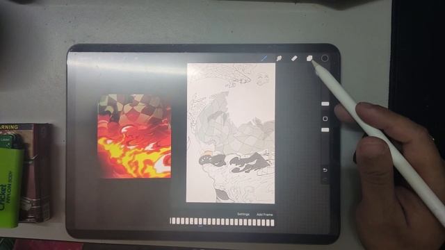 DRAWING TANJIROU KAMADO KIMETSU NO YAIBA ANIME CHARACTER BY USING IPAD 13 PRO PROCREATE #DRAWING смотреть онлайн