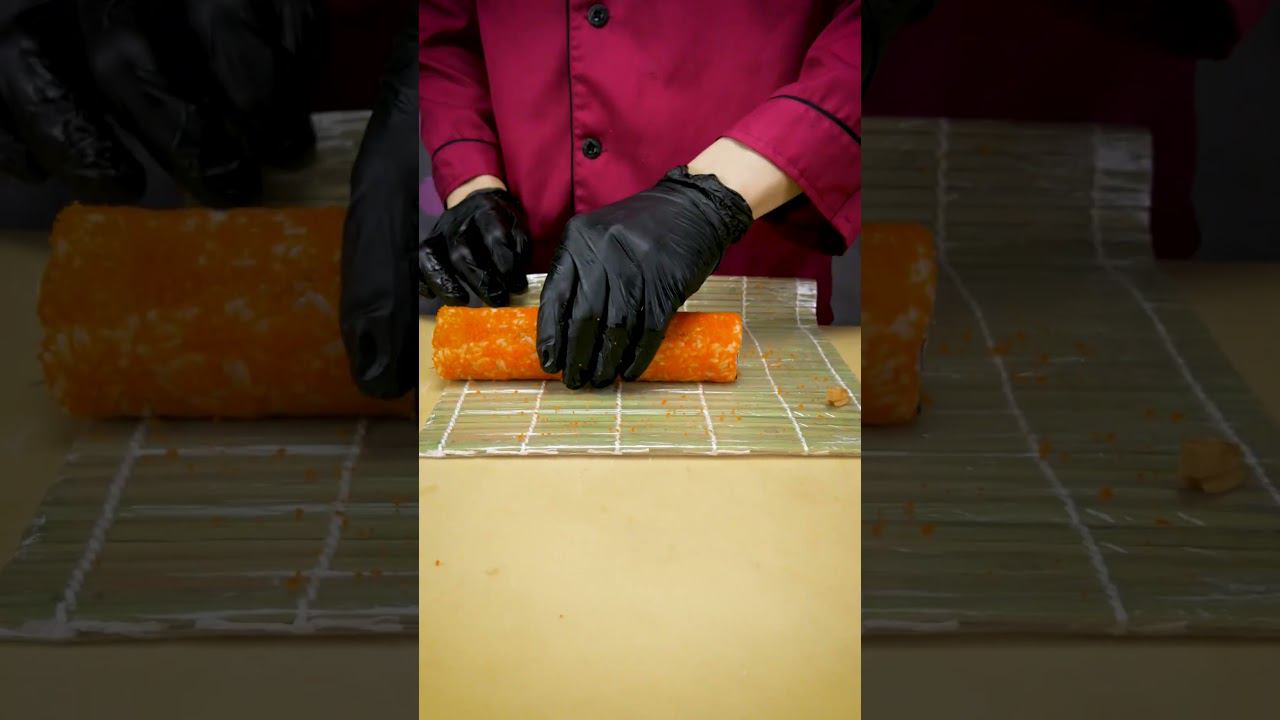 Ролл с мидиями, рецепт #sushi #еда смотреть онлайн