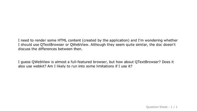 HTML : QTextBrowser or QWebView? смотреть онлайн