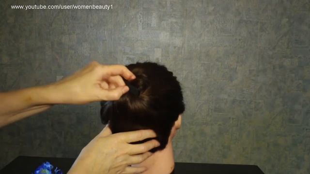 Прическа для средних волос. Updo hairstyle for medium short hair tutorial смотреть онлайн
