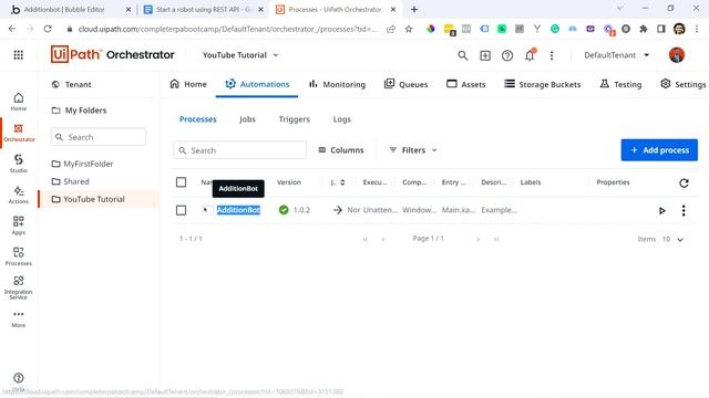 How to Start Your UiPath Robots with REST API Calls (Using Bubble.io Web App) смотреть онлайн