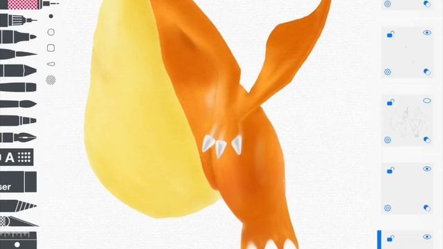 Mega Charizard Y | SPEEDPAINT | Tayasui Sketches Pro | Pokemon | смотреть онлайн