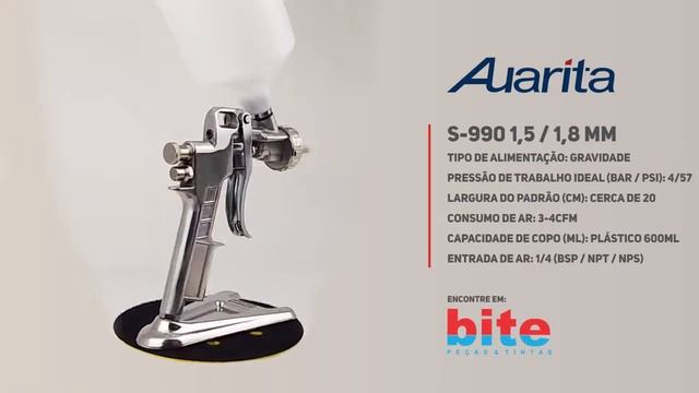 Pistola De Pintura Automotiva Hvlp S-990p 1,5 e 1,8MM смотреть онлайн