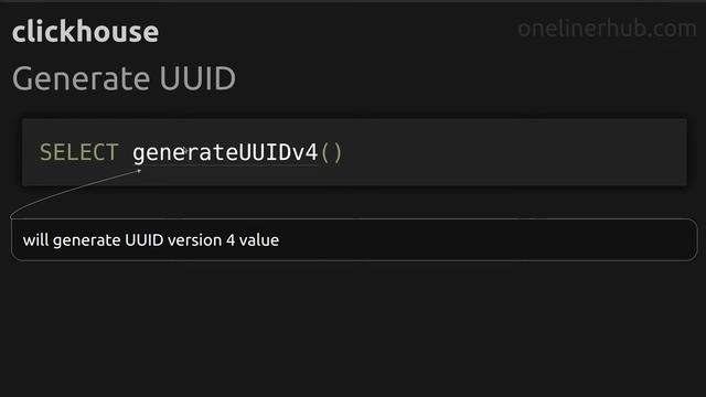 Generate UUID #clickhouse смотреть онлайн