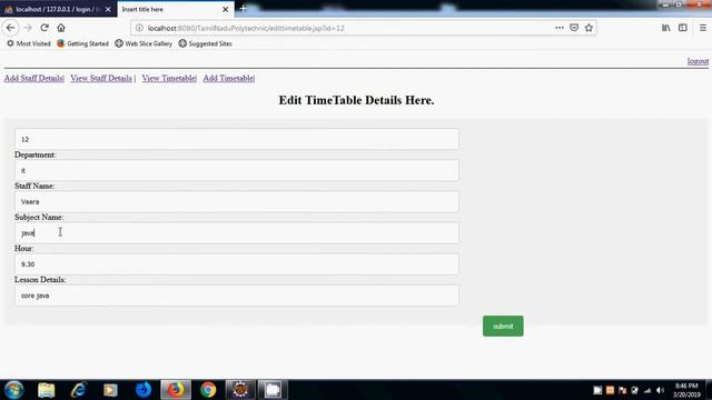 Time table management system project in java смотреть онлайн
