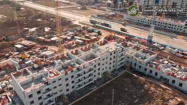 Строительство ЖК Южная крепость дом №7. Вологда Апрель 2021 смотреть онлайн