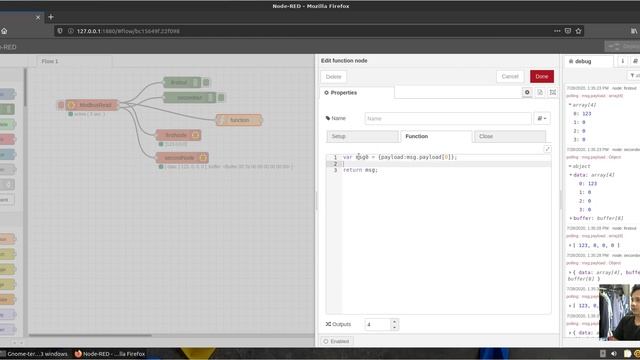 Modbus RTU TCP/IP on Node-Red (16bit, 32bit and floating data) смотреть онлайн