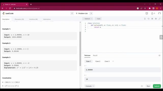 50. Pow(x, n) with Python | Leetcode with Python #python #youtube #leetcode #youtube #technology смотреть онлайн