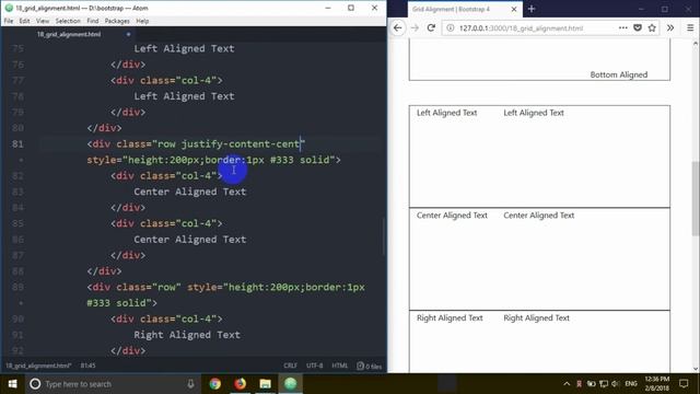 Bootstrap 4 [#20] Grid Alignment смотреть онлайн