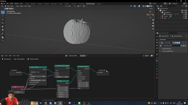How to turn Models into Voxel using Geometry Nodes смотреть онлайн