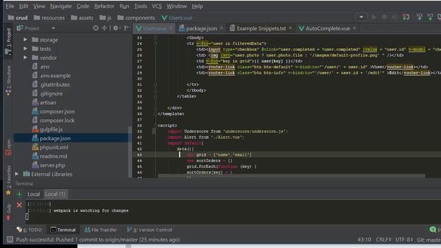 Laravel 5 3 and vuejs 2 1 implementing underscore to apply the counting of users смотреть онлайн