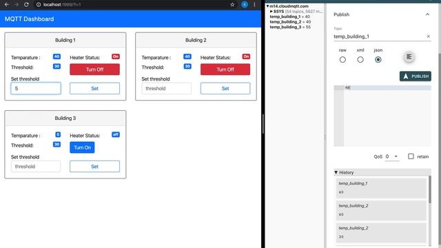 Demo of MQTT Dashboard смотреть онлайн