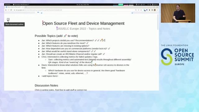 ELCE 2022: BoF: Open Source Fleet and Device Management смотреть онлайн