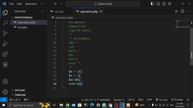Php Tutorials | Operators and If Condition смотреть онлайн