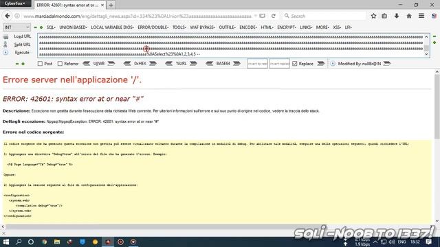 SQLi MS SQL unterminated quoted string at or near PostgreSQL Injection смотреть онлайн