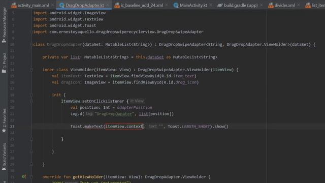 Drag & Drop + Swipable RecyclerView in Android Studio Tutorial [Part 2/3] (Kotlin) смотреть онлайн