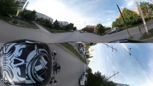 Проверка новой панорамной камеры 360 небольшая поездка на мотоцикле тестим смотреть онлайн