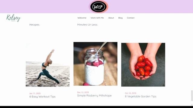 Website Design and Copy For Health Coach Kelsey (Demo) | Website template смотреть онлайн