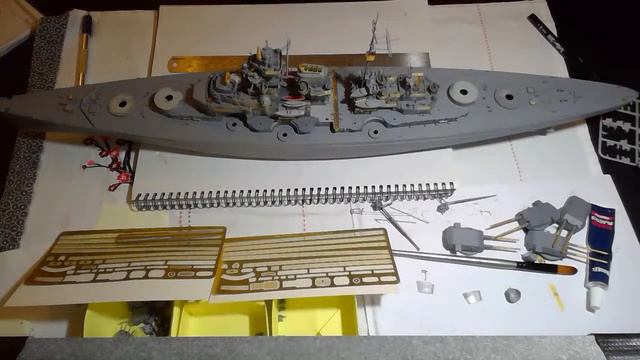 Bismarck plastic model building - Trumpeter 1:350 scale смотреть онлайн