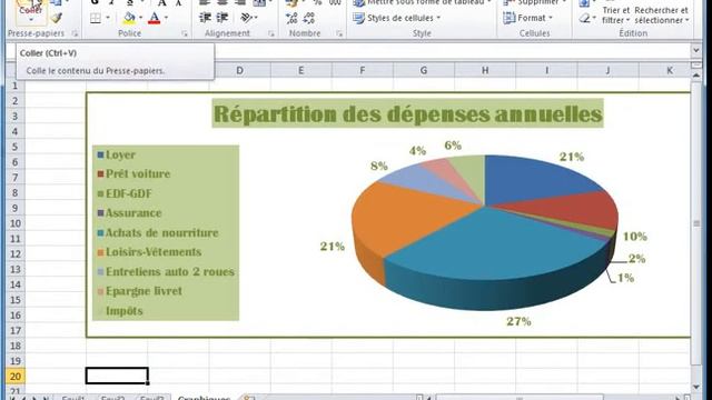 Comment créer des graphiques avec Excel 2010 sous Windows7 vidéo 6 www.formenligne.org смотреть онлайн