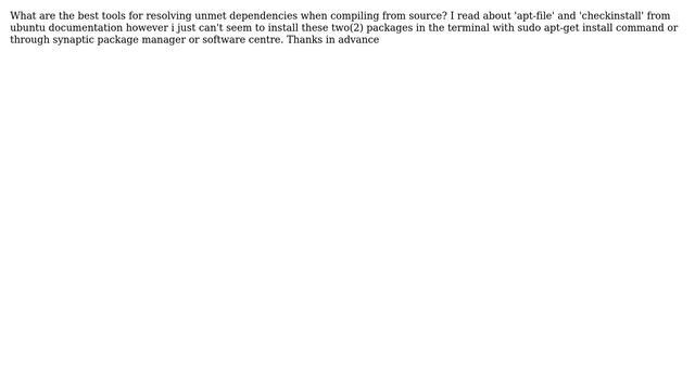 Ubuntu: How to resolve dependencies when compiling a software from source? смотреть онлайн