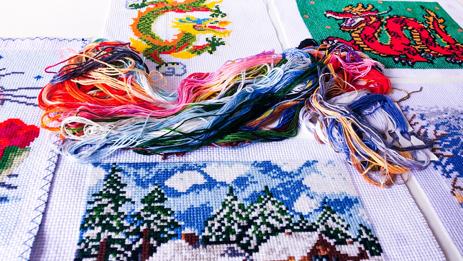 5 ГОТОВЫХ ВЫШИВОК ФИКС ПРАЙС // ОСТАТКИ МУЛИНЕ // ИТОГ смотреть онлайн