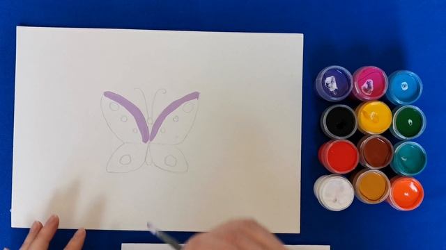 Урок по рисованию для детей. Гуашь. Рисуем бабочку смотреть онлайн