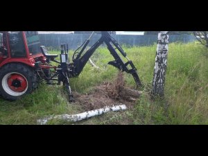 Самодельный корчеватель пней для минитрактора