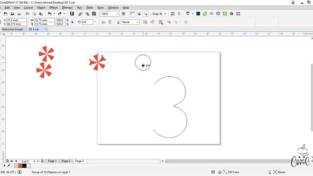 3D Text | Blend Tool | CORELDRAW смотреть онлайн