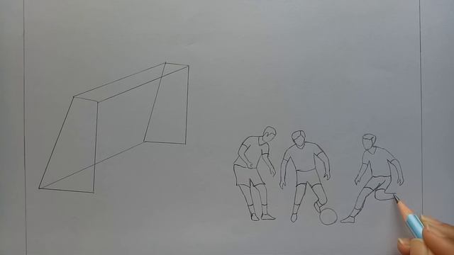 How to draw scenery of playing football step by step смотреть онлайн