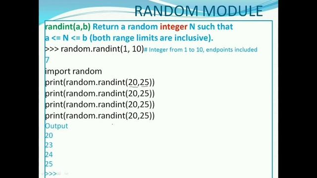 Random Module in Python смотреть онлайн