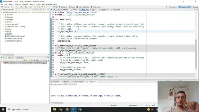 Lesson 1 GPIO | SiLabs BGM220PC22HNA смотреть онлайн