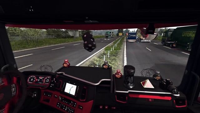 ETS2 1.36 - Tuned Red&Black Scania S520 Ekeri Tandem - Gothenburg To Stockholm To Gotland