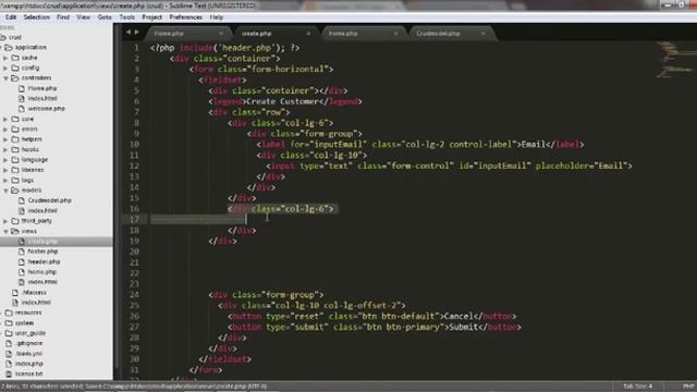 Codeigniter CRUD Application - Creating Input Form using Bootstrap смотреть онлайн