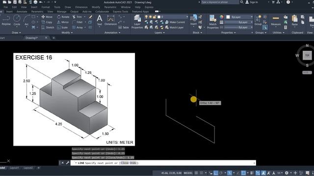 AutoCAD 20 days 2D CAD Exercise 16. Isometric Drawing for beginner. смотреть онлайн