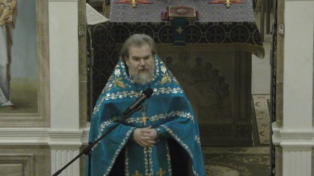 Проповедь о. Олега Батова на всенощной Благовещения смотреть онлайн