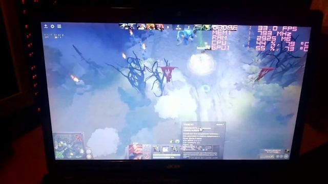 Acer ASPIRE 7739ZG-P624G32Mnkk, i5 450M, GT 610M 1 гб, тест с замером фпс тест дота 2 Dota 2 смотреть онлайн